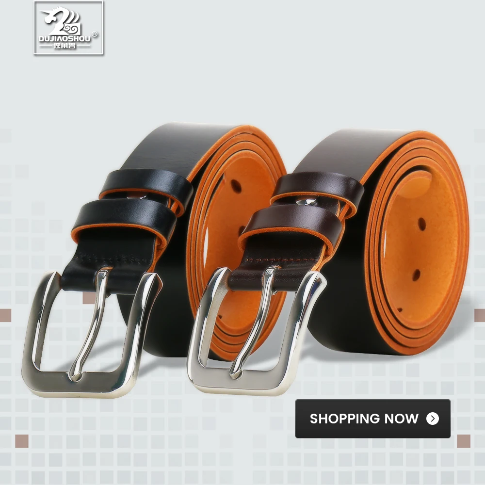 

DUJIAOSHOU Pin buckle belt fashion casual pants with simple male belt DJS9590-008