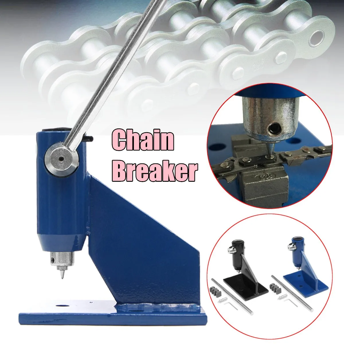 

Chainsaw Steel Chain Breaker Repair Tool Professional Bench Mounted Black/Blue