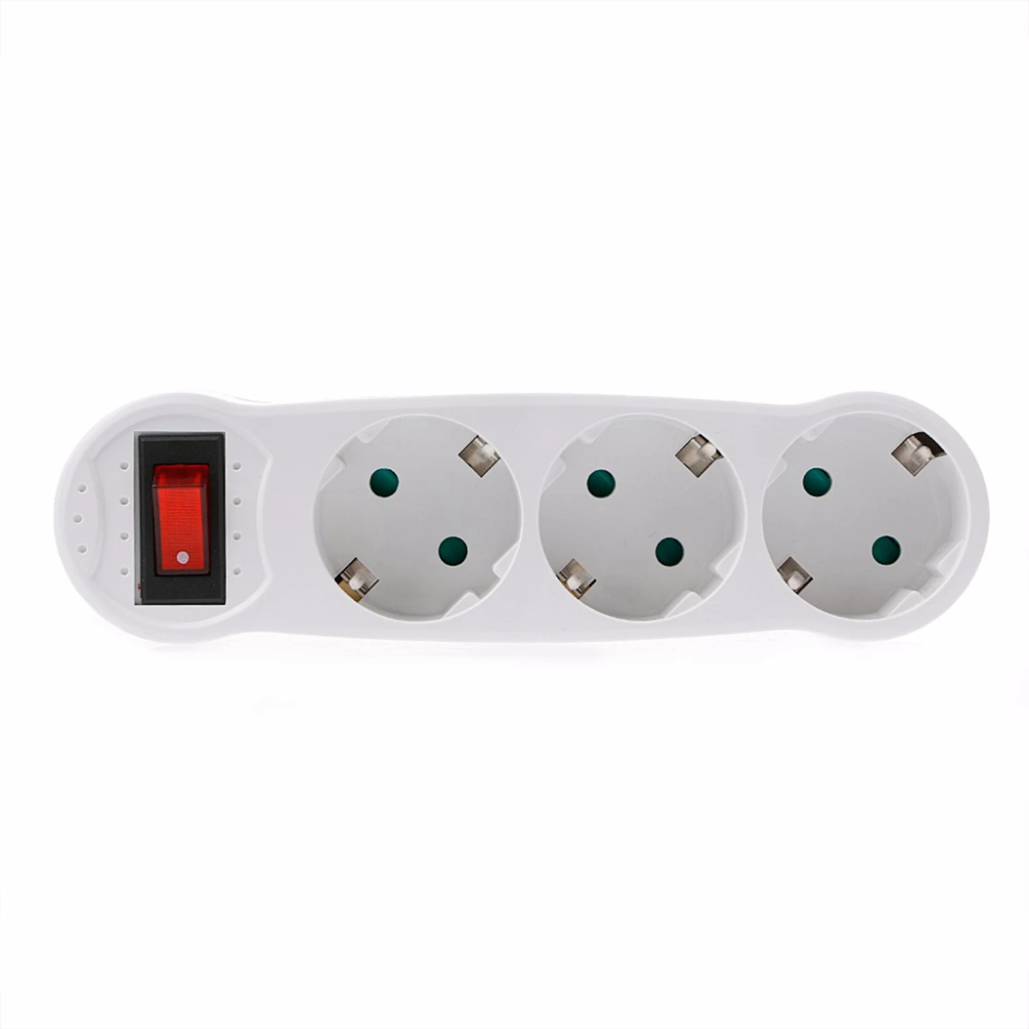 

Hot 16A European Type Conversion Plug 1 TO 3 Way EU Standard Power Adapter Socket(EU Plug)
