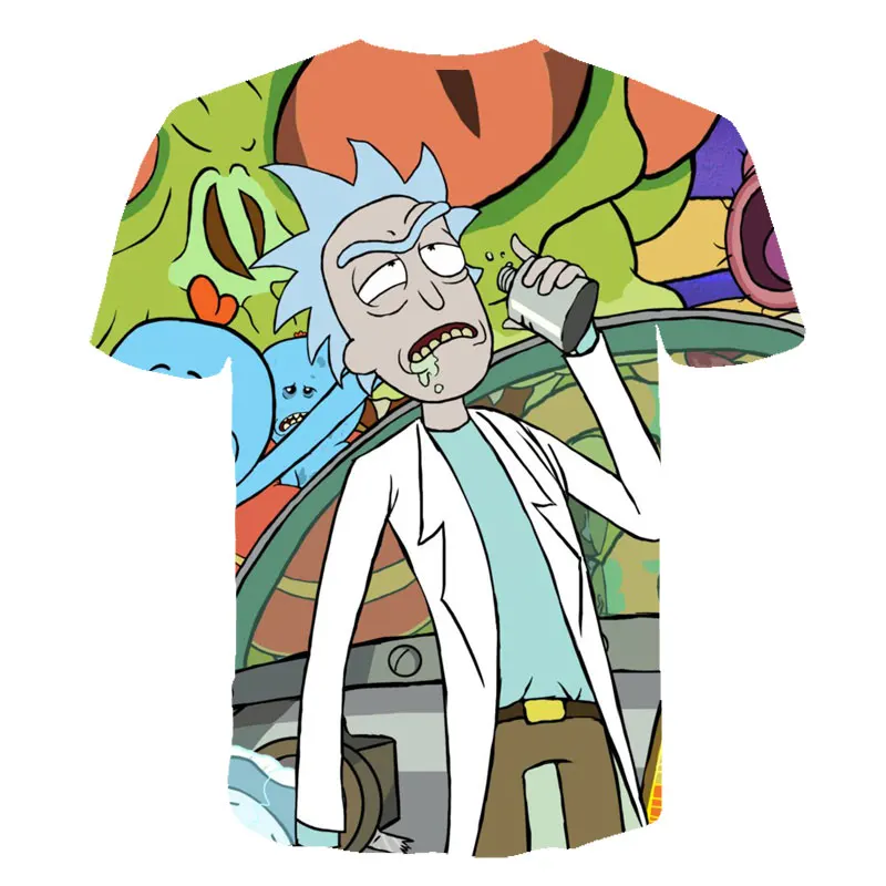 Hip Hop Fashion Brand Clothing Rick and Morty 3D T Shirt Casual Short Sleeve Men's T-Shirts Anime Cool rick y morty Graphic Tees