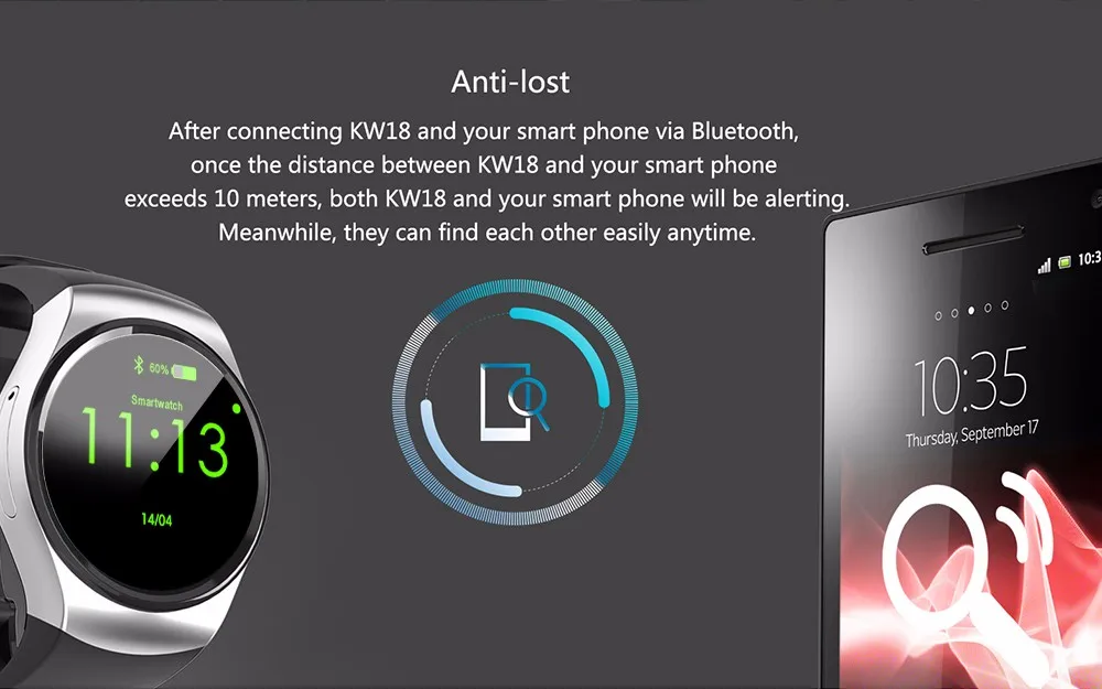 Smartch KW18 SmartWatch SIM Bluetooth иврит Смарт часы Электроника носимые устройства Android носить наручные часы; телефон