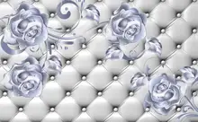 Silver flower soft pack 3D background wall rose flower wallpapers for bedroom living room Silver flower soft pack 3D background wall rose flower wallpapers for bedroom living room