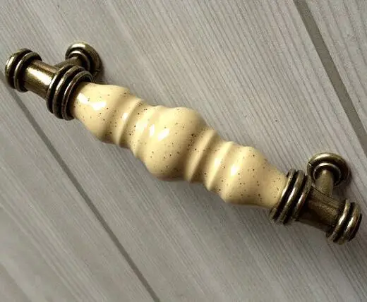 Compare Prices On Ceramic Handles Drawer- Online Shopping/Buy Low 96mm antique Brass Kitchen Cabinet Dresser handles Bronze Drawer Cupboard Wardrobe furniture Handle pull knob cream - Compare Prices On Ceramic Handles Drawer- Online Shopping/Buy Low