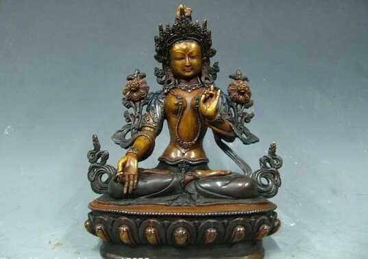 wholesale factory Nepal 100% Pure Bronze Handwork exquisite Carve White TaRa Buddha Statue Aa1025 | Дом и сад