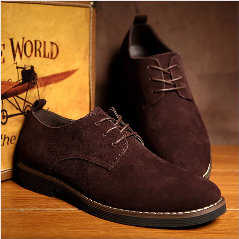 

British Men Leather Shoes Business Leisure Leather Moccasins Men Office Formal Sneakers Big Size 38-48 Lace Up Pointed Toes Shoe