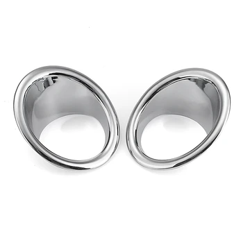 

1 Pair Abs Chrome Front Fog Light Covers Trims Exterior Accessories For Ford Explorer 2011-2014