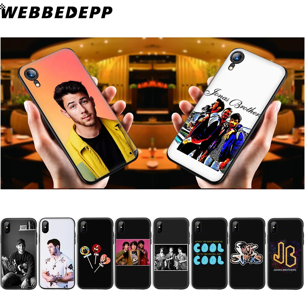 

WEBBEDEPP Jonas Brothers Nick jonas Soft Silicone Case for iPhone 11 Pro Xr Xs Max X or 10 8 7 6 6S Plus 5 5S SE Case 8 Plus