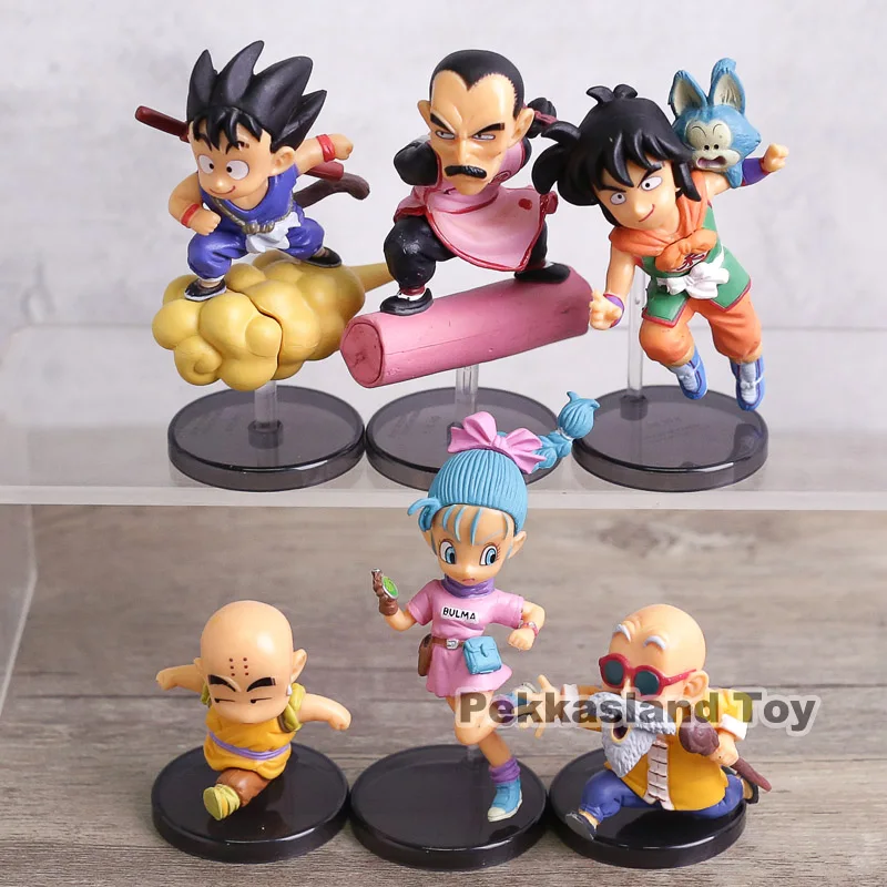

Dragon Ball Z Flying Series Son Goku Vegeta Whis Beerus Bulma Master Roshi Krillin Android NO.18 PVC Figures Toys 6pcs/set