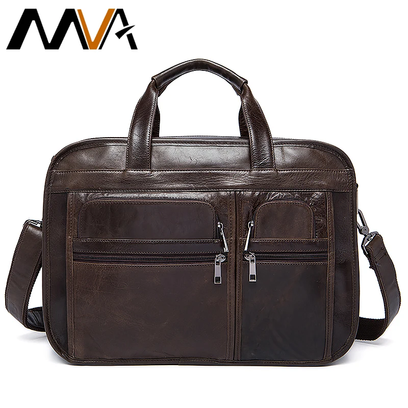 

Messenger Bag Men Leather 100% Genuine Leather Men Briefcase Fashion Large Capacity Business Bags Male Shoulder Laptop Bag 8893