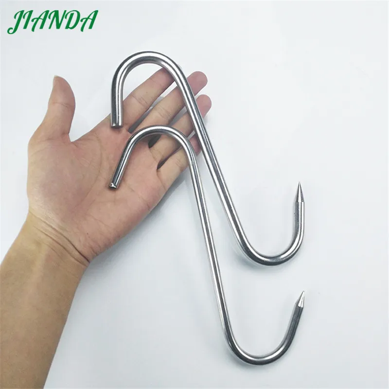 

JIANDA S Shaped Stainless Steel Beef Hook Roast Meat Ring Chicken Wing Ring Restaurant Hooks Store Display Tools