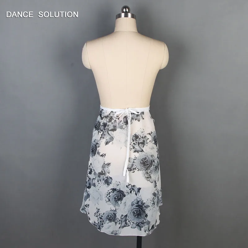 Free Shipping Flower Printing Chiffon Wrat Skirt for Adult Girls Ballet Dancing Skirts Women Ballet Dance Wrap Skirt 01D0131