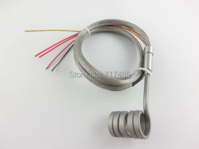 

Spring Heater Coil Heater Band Heater 4.2*2.2mm Section Size 220V 16*30mm(ID*H) with K Type Thermocouple