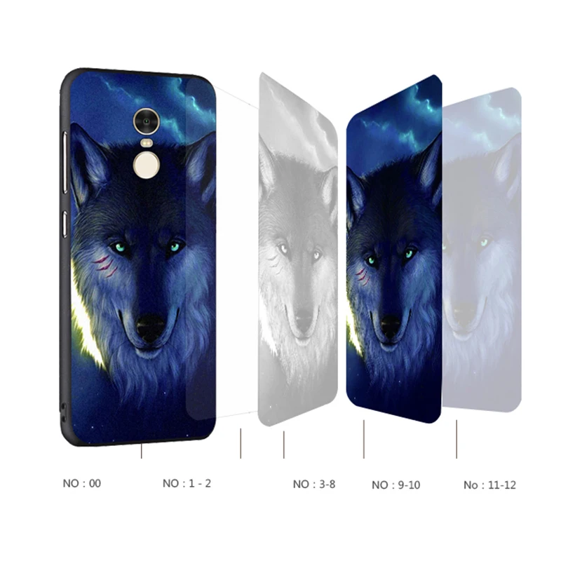Xiaomi Redmi Note 4x Case Original Cover for Xiaomi Redmi Note 4x Case Bag Redmi note 4x Cover Skin Wolf Fish Skull Fundas 100% 4
