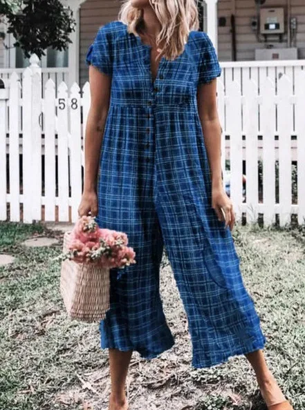 2019 New Fashion Single-breasted Overalls Rompers Long Pants Spring Summer 2019 New Fashion Single-breasted Overalls Rompers Long Pants Spring Summer