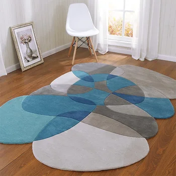 

High Quality Irregular Living Room Coffee Table Carpet Geometric 100% Acrylic Carpets For Living Room Rugs For Bedroom Handmade