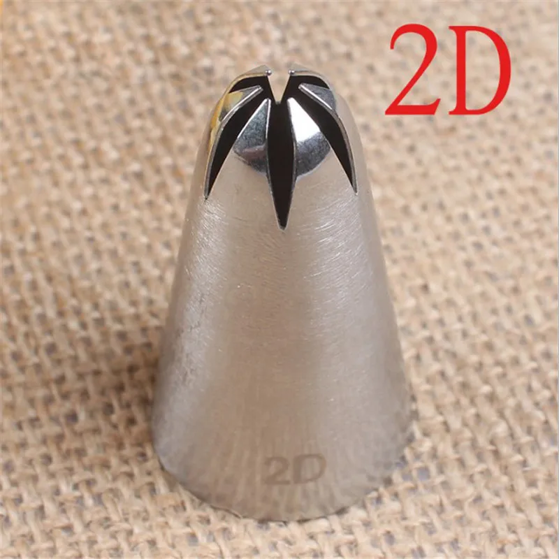 

#2D Rose Flower Cream Piping Nozzles Large Size Stainless Steel Cupcake Nozzles Baking Decoration Pastry Tools