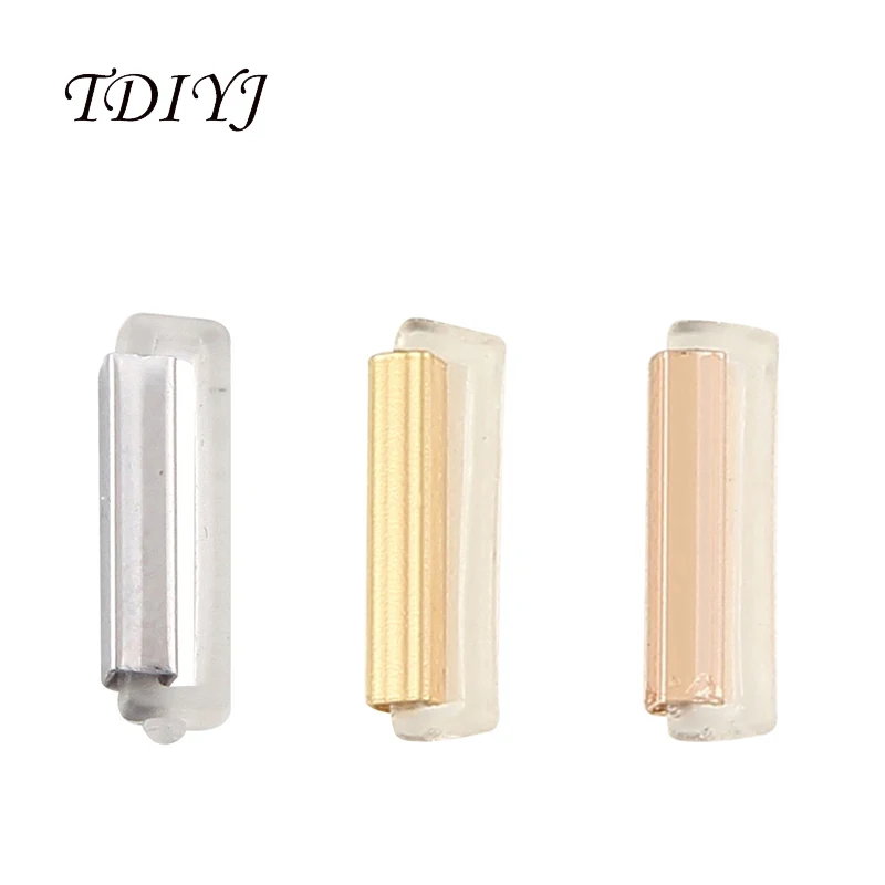 

TDIYJ Keepering Mixed Rubber Stoppers Slide Charms Keys for Stainless Steel Mesh Bracelets Keeper for Women 12Pcs/lot