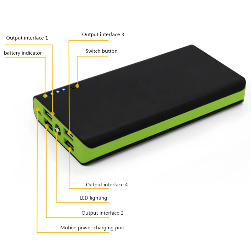 New DIY Power Bank 6*18650 Battery Box Case Kit Universal USB External Backup Battery Charger Powerbank For Xiaomi Samsung