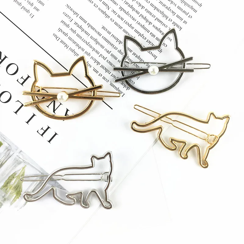 

Girls Cute Crystal Cat Hairpins Hair Clips Hairgrip Hair Accessories Fashion Barrettes Jewelry Women Hair Pins Head Accessories