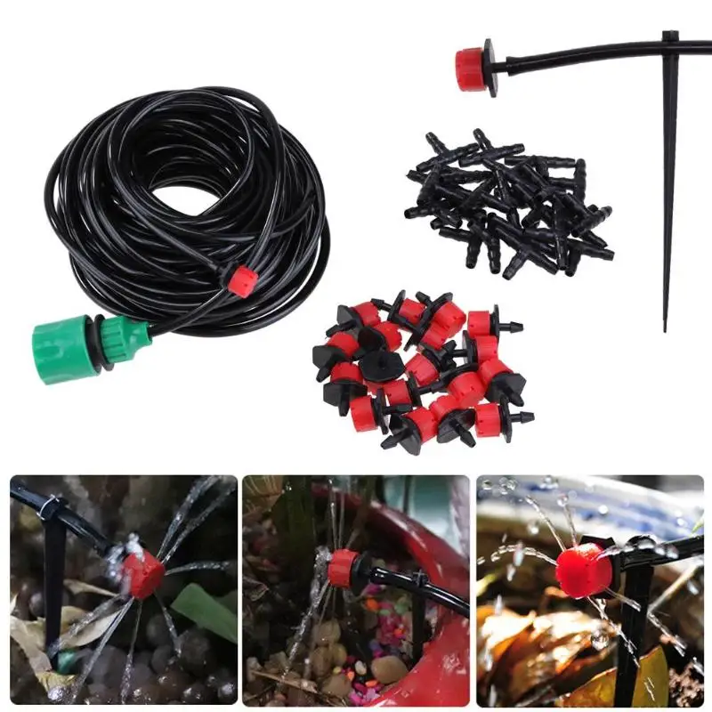

Water Hose DIY Micro Drip Irrigation System Automatic Garden Sprinkler Watering Kit for Lawn Greenhouse Plants Sprinkling Tools