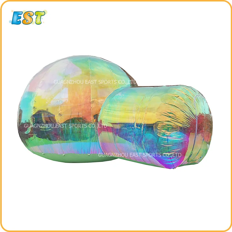 

Outdoor Single Tunnel Inflatable Tent Family Camping Backyard Transparent Bubble Tent