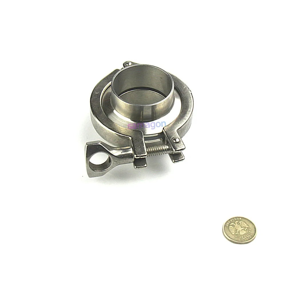 

38mm 32mm Pipe DN51 Sanitary 1.5" Tri Clamp Weld Ferrule Tri Clamp Silicon Gasket 304 Stainless Steel