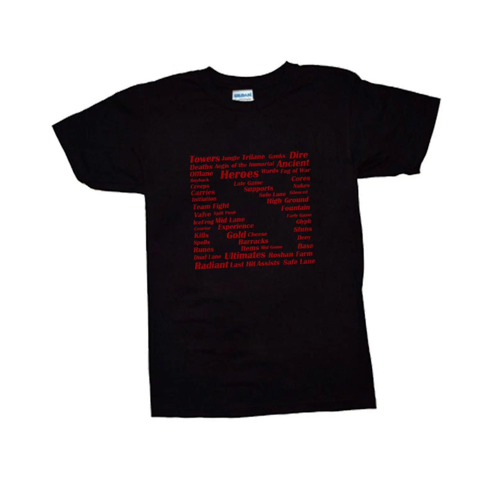 Dota 2 Defence of The Ancient Red Text Logo T SHIRT Reprint Size S - 3XL T-Shirt Fashiont Shirt Fre