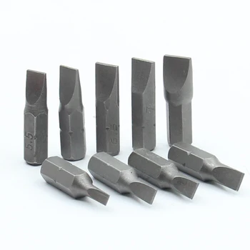 

9Sets 25mmSlotted Screwdrivers Bits 1.6mm-7mm S2 alloy steel Magnetic Flat Head Slotted Tip Screwdrivers Bits 1/4 Inch Hex Shank