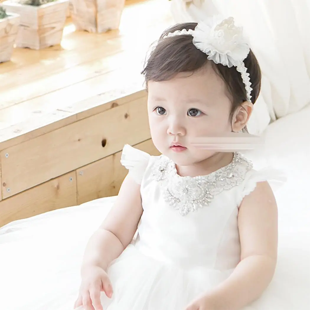 Christening Baby Girls Baptism Headbands Infant Toddler New Headbands
