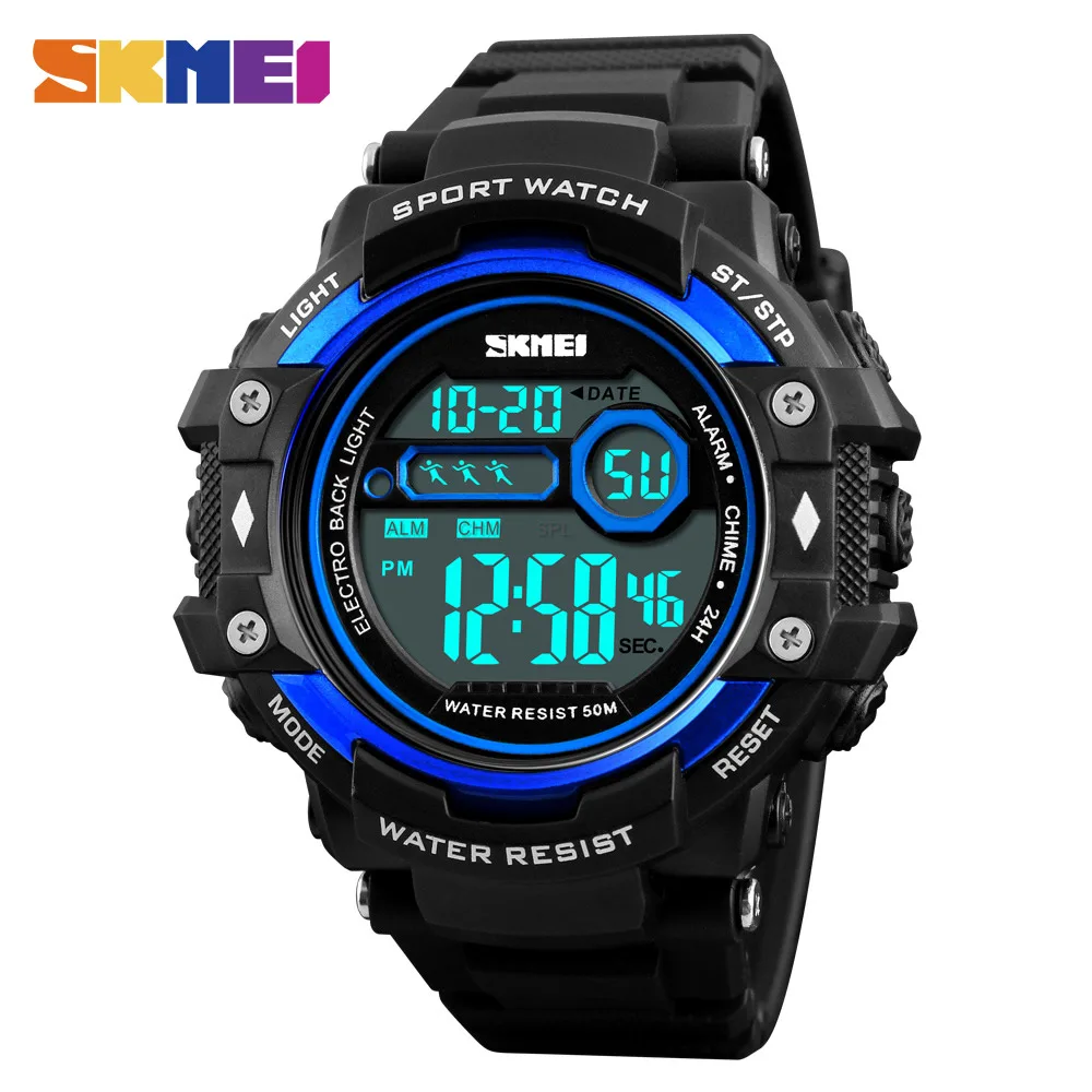SKMEI для мужчин Мода Хронограф Открытый спортивные часы водостойкий цифровые наручные часы для мужчин для отдыха часы Relogio Masculino 1325