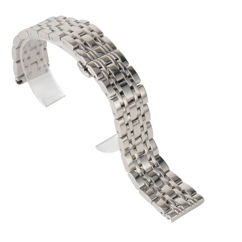 Stainless Steel Buckle Straight End Watch Band Strap Replacement Bracelet New Sliver Gold 18 20 22mm Womens Men Relojes Hombre