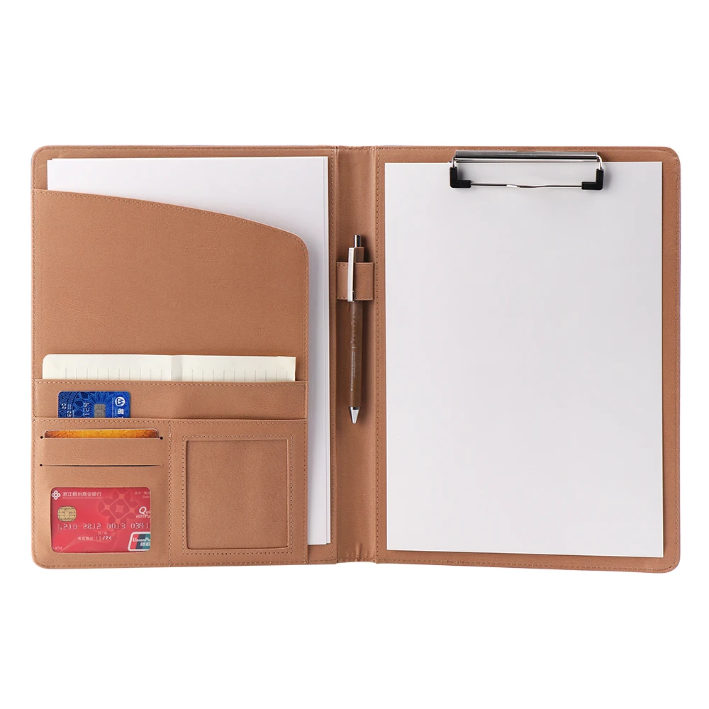 

A4 PU Leather File Folder With Calculator Multi-function Business Document Pads Manager Portfolio Office Supplies