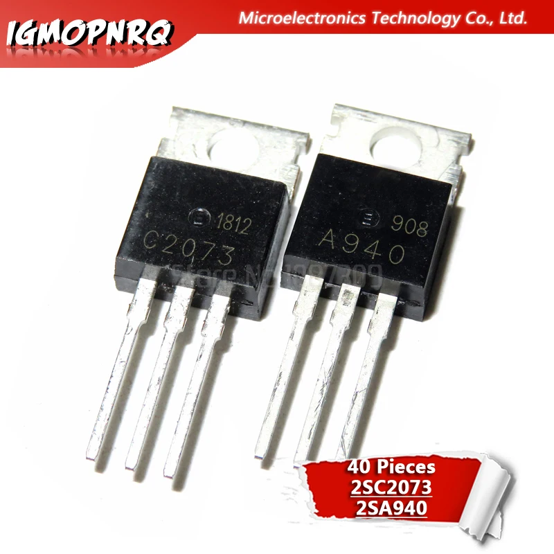 

40 шт., транзисторы 2SC2073 C2073 2SA940 A940, новая оригинальная трубка