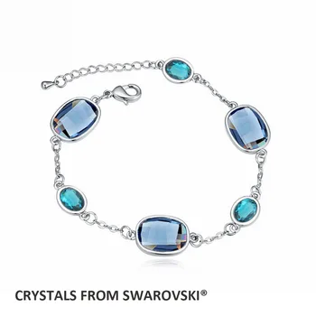 

2020 hot sale square fancy stones Trendy geometric bracelet with crystal from swarovski good for mother's day gift