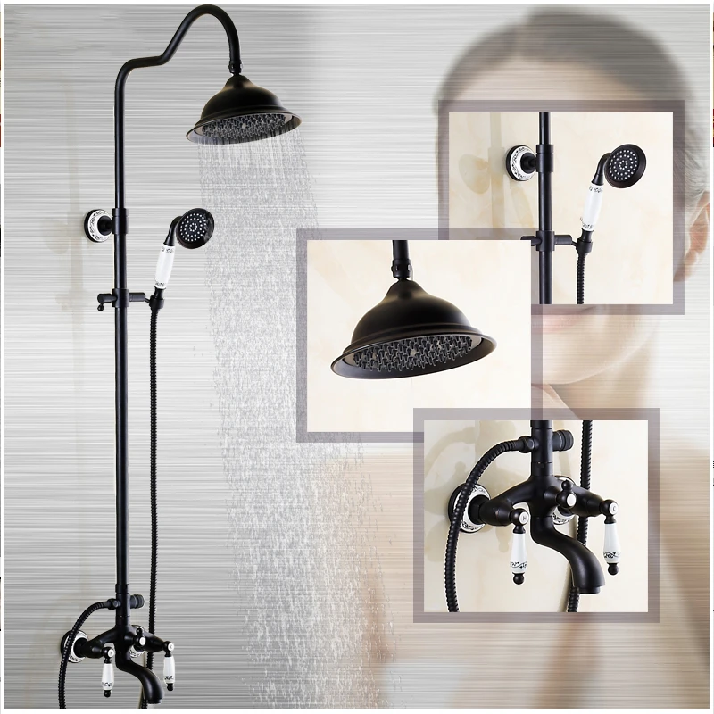 Shower Faucets Oil Rubbed Bronze Bathtub Shower Set Water ...
