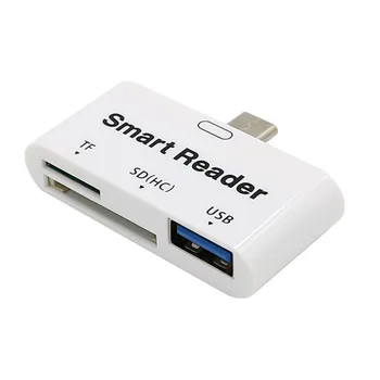 

Type-C to USB3.0 SD TF Card Reader USB HUB Adapter For MacBook Pro for Xiaomi for Samsung S9 Smart Phones High Speed Card Reader