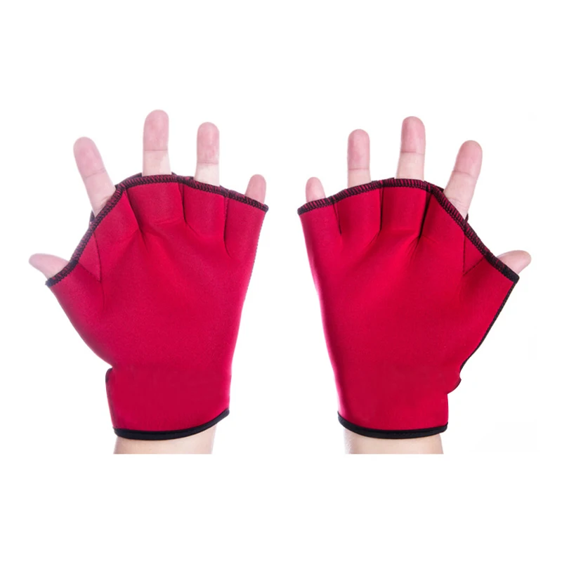 1 пара перчатки для плавания для дайвинга сетчатый для плавания перчатки для серфинга плавники для плавания тренировочные перчатки без пальцев S/M/L