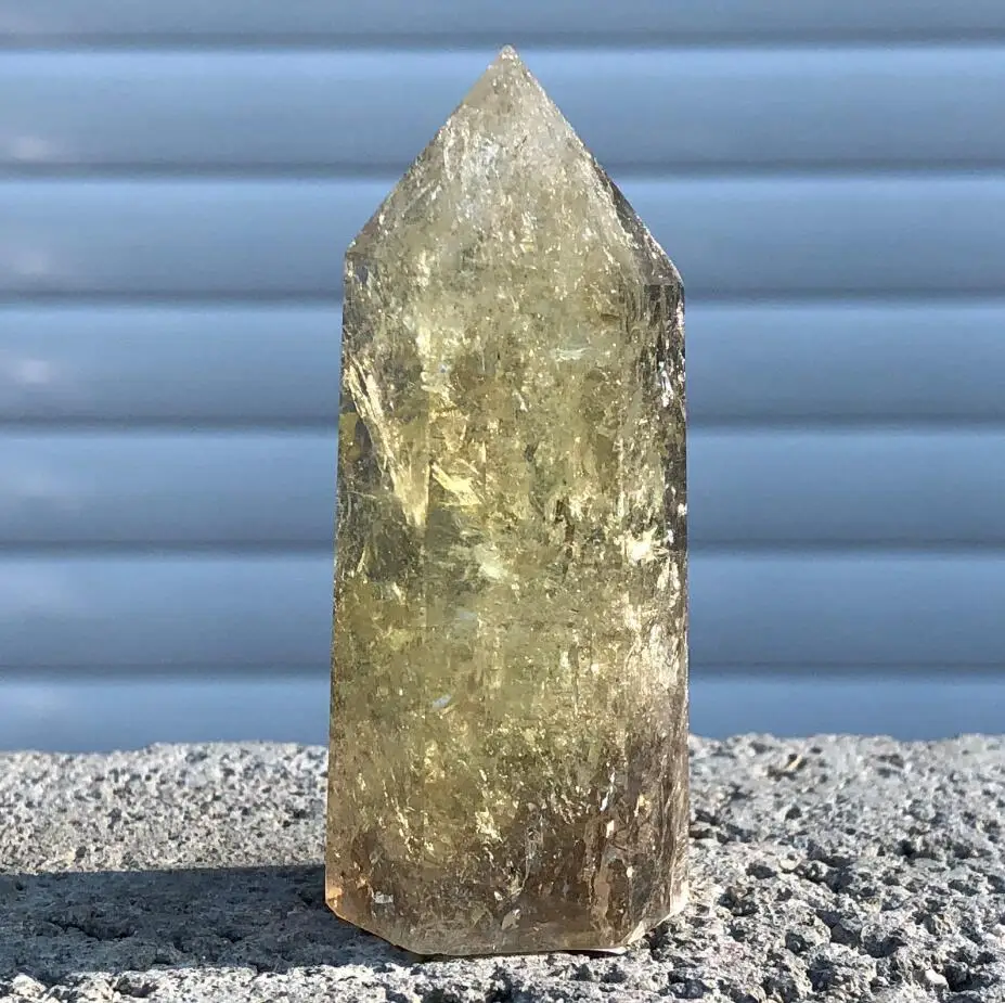 70g natural citrine crystal quartz obelisk wand point healing 3