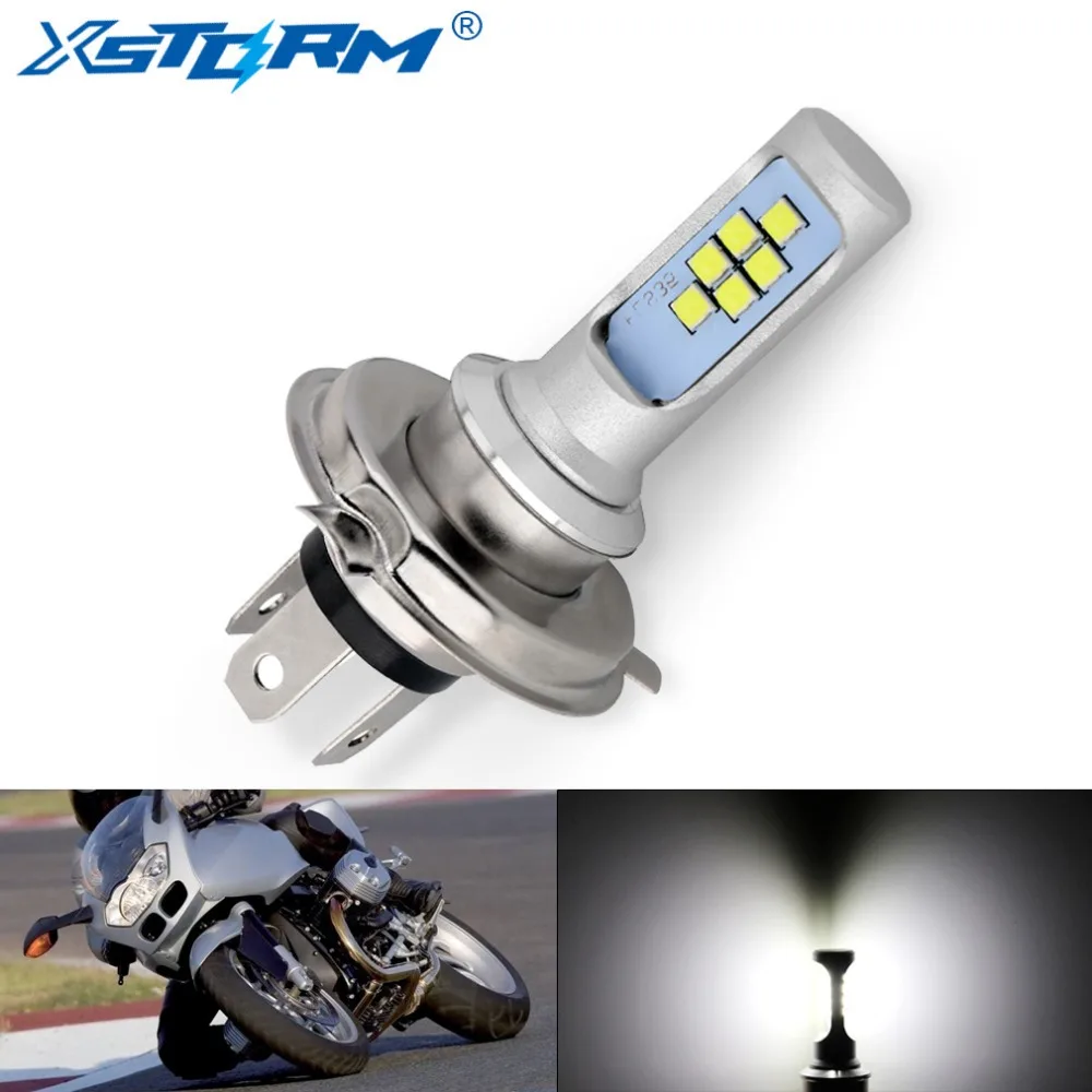 H4 светодиодный светильник на голову мотоцикла противотуманный лампа 12 SMD 1200LM Hi Lo