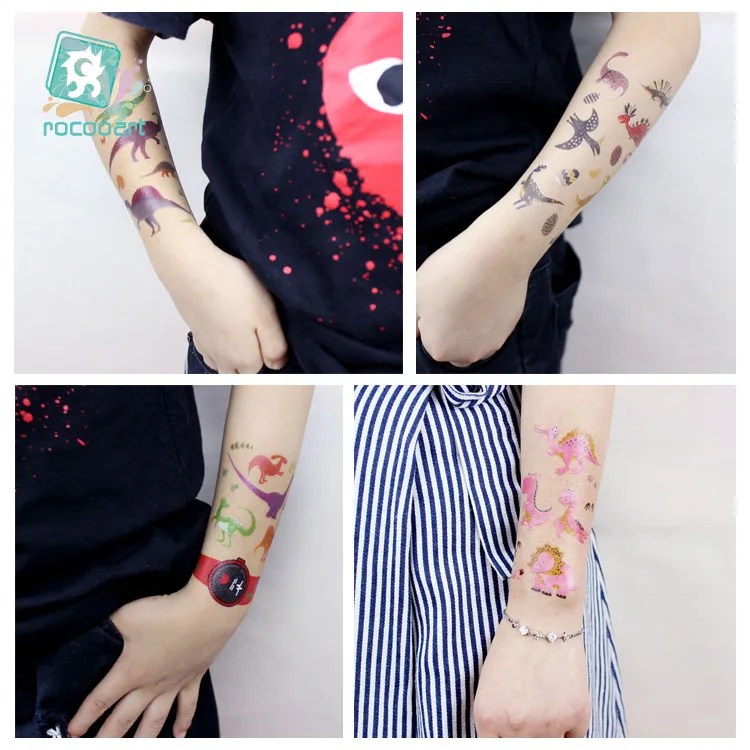 Rocooart الديناصورات لصاقات وشم الأطفال عيد ميلاد هدية وهمية الوشم الاطفال Tatuajes الجسم الفن للماء المؤقتة الوشم Taty Rocooart الديناصورات لصاقات وشم الأطفال عيد ميلاد هدية وهمية الوشم الاطفال Tatuajes الجسم الفن للماء المؤقتة الوشم Taty