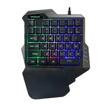 

Mechanical One-handed Keyboard Game Artifact Left Hand With Support Game Backlit Keypad For Game Mini Keyboards