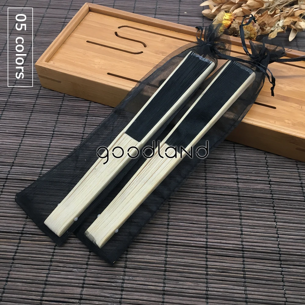  Free Shipping 30pcs/lot Personalized Plain Multi-colors Fabric Folding Held Hand Fan with Organza B - 32804130623