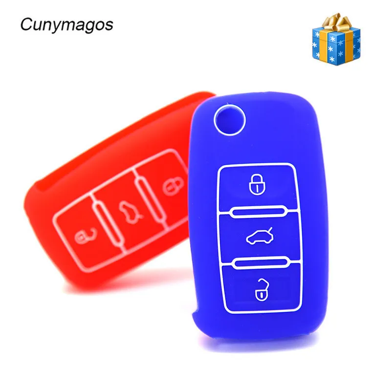 

New Universal Silicone Car Key Cover Case Shell fob for VW Bora Jetta POLO Passat Skoda Superb Octavia Fabia SEAT Ibiza Leon