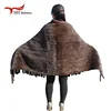 Elegant Real Knitted Mink Fur Shawl Scarf Womens Casual Poncho Knitted Mink Fur Black Scarves Scarf, Hat Glove Sets S#2 ► Photo 2/6