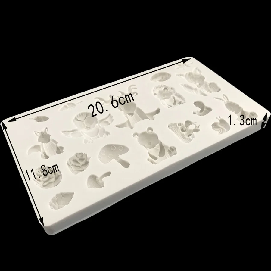 1 шт много животных силиконовые формы 3D Ремесло Свадебные инструменты для украшения тортов из мастики Сахарная паста конфеты шоколадная глина MoldsA101