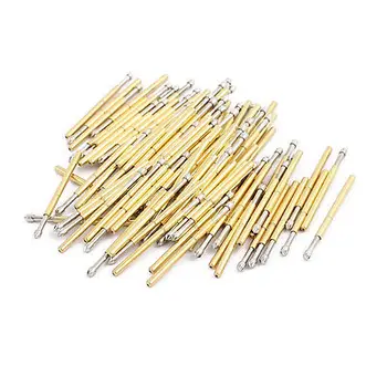 

100pcs P160-LM2 1.36mm Dia 24.5mm Length Metal Spring Pressure Test Probe Needle