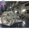 4m Diameter+2m Entrance Inflatable Lawn Dome Camping Tents Outdoor Single Tunnel Inflatable Bubble Tent 1