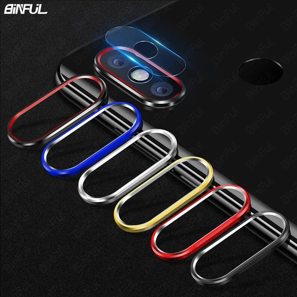 

For Xiaomi Mi 8 Mi8 SE Camera Lens Protector Soft Tempered Glass Back Lens Film Protection Metal Ring Mobile Phone Accessories