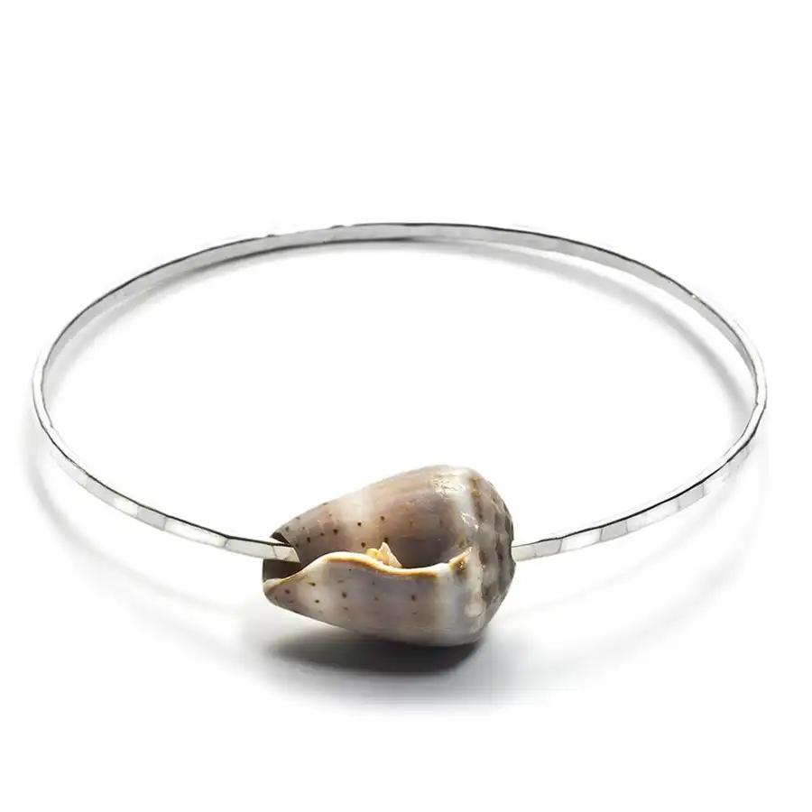 Detail Feedback Questions About Hawaiian Cone Shell Bangle Tahitian Hawaiian Cone Shell Bangle Tahitian Shells Hammered Bracelets Hawaii Beach Jewelry Surfer Mermaid Ocean Summer