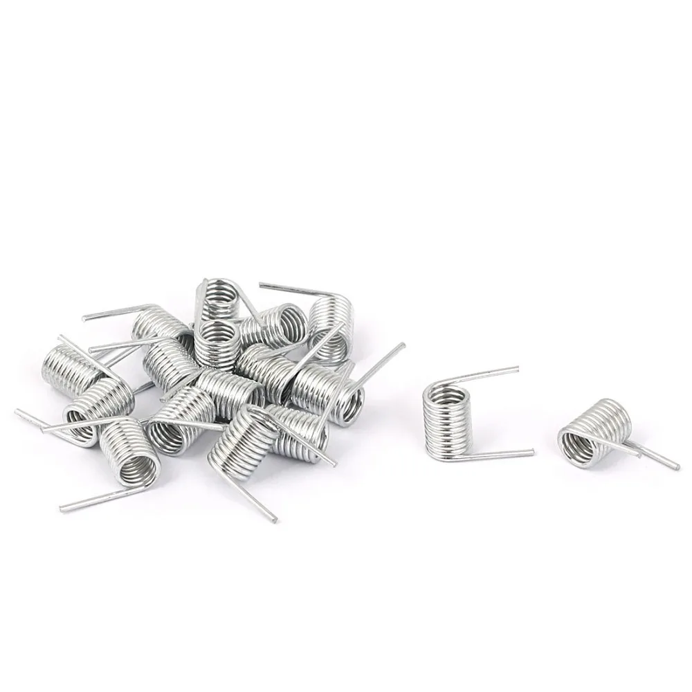 17pcs Zinc Plated 0 7mm Wire Diameter 5 8mm Outer Diameter 8mm Length Small Straight Torsion
